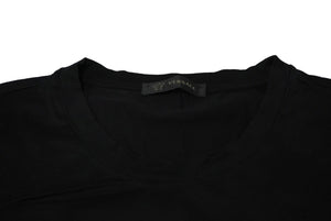 極美品 VERSACE ヴェルサーチ メデューサ プリント 半袖Ｔシャツ ブラック ゴールド トップス A73738 サイズXXL 中古 61677