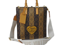 画像をギャラリービューアに読み込む, LOUIS VUITTON ルイヴィトン サックプラ メッセンジャー トートバッグ NIGO M45969 モノグラムストライプ ブラウン 美品 中古 61681