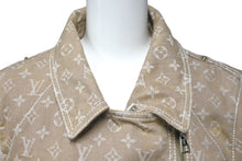 Load image into Gallery viewer, LOUIS VUITTON ルイヴィトン モノグラム ライダースデニムジャケット RW071W WKJA02CF7 サイズ40 ベージュ 美品 中古 61686