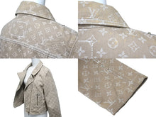 Load image into Gallery viewer, LOUIS VUITTON ルイヴィトン モノグラム ライダースデニムジャケット RW071W WKJA02CF7 サイズ40 ベージュ 美品 中古 61686