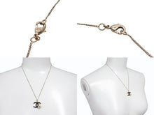 画像をギャラリービューアに読み込む, CHANEL シャネル ココマーク ネックレス 重量約6.1g ゴールド ブラック カメリア メタル 美品 中古 61721