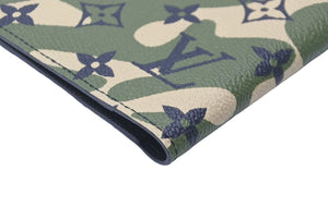 Very Good Condition LOUIS VUITTON Couverture Passport Takashi Murakami Passport Case M58027 AR2038 Camo Used 61722