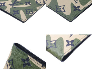 Very Good Condition LOUIS VUITTON Couverture Passport Takashi Murakami Passport Case M58027 AR2038 Camo Used 61722