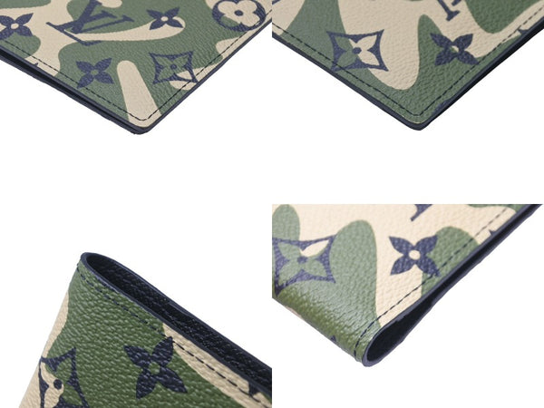 Very Good Condition LOUIS VUITTON Couverture Passport Takashi Murakami Passport Case M58027 AR2038 Camo Used 61722