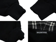 Load image into Gallery viewer, BALENCIAGA バレンシアガ 19SS パッチワーク フーディー パーカー サイズXXS ブラック コットン 556137 美品 中古 61723