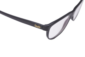 DOLCE&GABBANA ドルチェアンドガッバーナ オーバル メガネ 度入り ブラック アイウェア 1151 サイズ53□15 良品 中古 61728