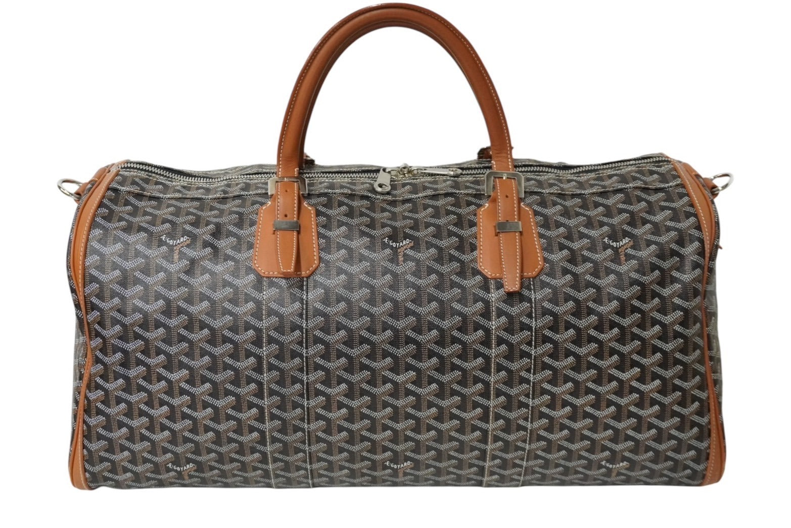 GOYARD ゴヤール クロワジュール55 ボストンバッグ ヘリンボーン PVC コーティングキャンバス ブラウン 美品 中古 61731 –  Casanova Vintage