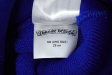 画像をギャラリービューアに読み込む, 新品未使用 CHROME HEARTS クロムハーツ ニットキャップ CHクロス サイズONE SIZE/23cm アクリル ブルー 刺繍 ロゴ 中古 61733