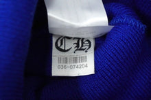 画像をギャラリービューアに読み込む, 新品未使用 CHROME HEARTS クロムハーツ ニットキャップ CHクロス サイズONE SIZE/23cm アクリル ブルー 刺繍 ロゴ 中古 61733