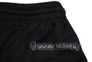 新品未使用品 CHROME HEARTS クロムハーツ MESH VARSITY SHORTS ハーフパンツ メッシュパンツ ブラック Lサイズ 中古 61734