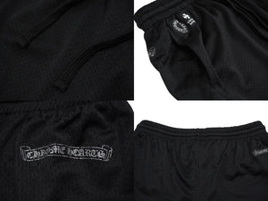 新品未使用品 CHROME HEARTS クロムハーツ MESH VARSITY SHORTS ハーフパンツ メッシュパンツ ブラック Mサイズ 中古 61741