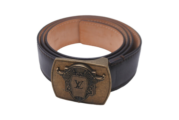 LOUIS VUITTON Belt Buckle CA0068 Brown Gold Hardware Men's Accessories Good Condition Used 61750