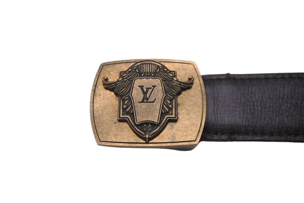 LOUIS VUITTON Belt Buckle CA0068 Brown Gold Hardware Men's Accessories Good Condition Used 61750