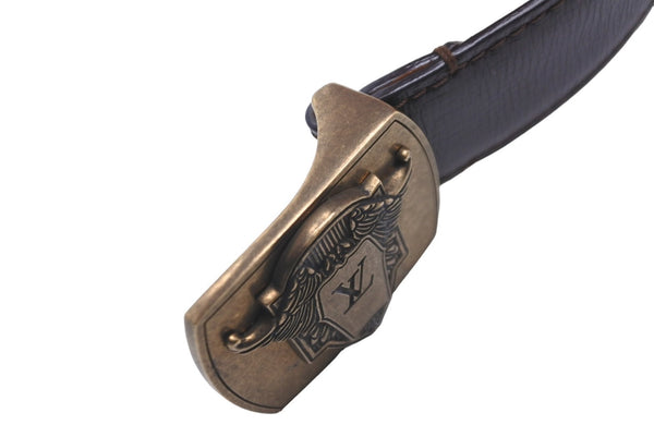 LOUIS VUITTON Belt Buckle CA0068 Brown Gold Hardware Men's Accessories Good Condition Used 61750