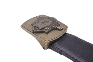 LOUIS VUITTON Belt Buckle CA0068 Brown Gold Hardware Men's Accessories Good Condition Used 61750