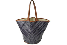 Load image into Gallery viewer, GOYARD ゴヤール ベラーラMM リバーシブル トートバッグ ネイビー ブラウン ナチュラル 良品 中古 61752