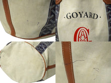 画像をギャラリービューアに読み込む, GOYARD ゴヤール ベラーラMM リバーシブル トートバッグ ネイビー ブラウン ナチュラル 良品 中古 61752