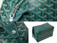 Load image into Gallery viewer, 新品同様品 GOYARD ゴヤール ボーイング 25 クラッチバッグ BOWLIN025TY09CL09P グリーン シルバー金具 中古 61763