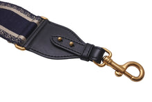 Load image into Gallery viewer, Christian Dior クリスチャンディオール オブリーク エンブロイダリー ショルダーストラップ ネイビー 美品 中古 61771
