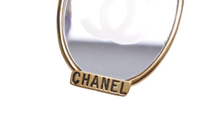 CHANEL シャネル ココマーク ミラー リボン ヴィンテージ ブローチ ゴールド アクセサリー レディース 小物 美品 中古 61779