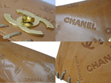 画像をギャラリービューアに読み込む, CHANEL シャネル ココマーク ベースボールステッチ エンボス ショルダーバッグ 2番台 ブラウン ゴールド金具 美品 中古 61783