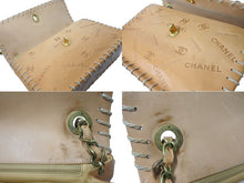 画像をギャラリービューアに読み込む, CHANEL シャネル ココマーク ベースボールステッチ エンボス ショルダーバッグ 2番台 ブラウン ゴールド金具 美品 中古 61783