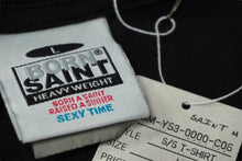 画像をギャラリービューアに読み込む, 新品未使用 SAINT MICHAEL セント マイケル BORN SAINT 半袖Ｔシャツ SM-YS3-0000-C06 24SS サイズL ブラック 中古 61786