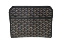 Load image into Gallery viewer, 新品同様 GOYARD ゴヤール ジュバンス MM ポーチ クラッチバッグ ブラック PVC レザー JOUVENGMLTY01CL01P 中古 61789