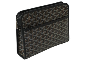 新品同様 GOYARD ゴヤール ジュバンス MM ポーチ クラッチバッグ ブラック PVC レザー JOUVENGMLTY01CL01P 中古 61789