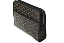 Load image into Gallery viewer, 新品同様 GOYARD ゴヤール ジュバンス MM ポーチ クラッチバッグ ブラック PVC レザー JOUVENGMLTY01CL01P 中古 61789