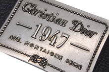 Load image into Gallery viewer, Christian Dior クリスチャンディオール リバーシブル ロゴ レザー ベルト 1947 小物 ブラック ネイビー 美品 中古 61809