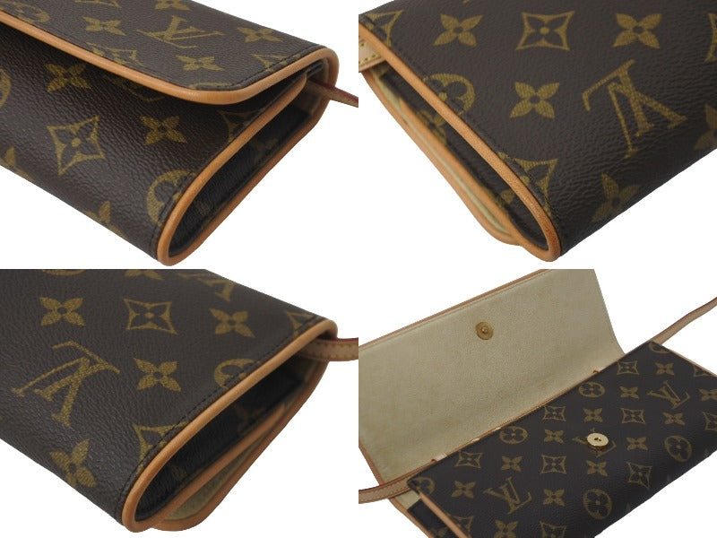 極美品 LOUIS VUITTON ルイヴィトン モノグラム ポシェットツインGM ショルダーバッグ M51852 ブラウン ゴールド金具 中古  61817 – Casanova Vintage