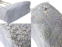 Load image into Gallery viewer, CHANEL シャネル トートバッグ ココマーク カンボンライン A25170 9番台 2005年 ツイード グレー シルバー金具 良品 中古 61819