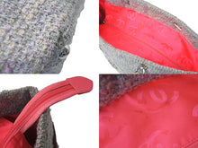 Load image into Gallery viewer, CHANEL シャネル トートバッグ ココマーク カンボンライン A25170 9番台 2005年 ツイード グレー シルバー金具 良品 中古 61819