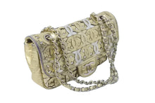 Load image into Gallery viewer, CHANEL シャネル ココマークパッチワーク CCチェーンショルダーバッグ ゴールド シルバー金具 12番台 総柄 美品 中古 61824