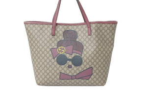 GUCCI グッチ トートバッグ マイクロGGスプリーム モノグラム キッズ ドール プリント 388711 502752 ブラウン 美品 中古 61828