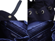 Load image into Gallery viewer, 極美品 PRADA プラダ リュック デイパック バックパック Wポケット トライアングルロゴ ナイロン ネイビー 1BZ677 中古 61830