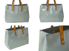 画像をギャラリービューアに読み込む, LOUIS VUITTON ルイヴィトン リードPM モノグラムヴェルニ ハンドバッグ ブルー系 M91145 ゴールド金具 良品 中古 61858