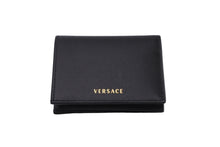 Load image into Gallery viewer, 極美品 VERSACE ヴェルサーチ 二つ折り財布 レザー ブラック メデューサロゴ ゴールド金具 イタリア製 中古 61906