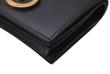 画像をギャラリービューアに読み込む, 極美品 VERSACE ヴェルサーチ 二つ折り財布 レザー ブラック メデューサロゴ ゴールド金具 イタリア製 中古 61906