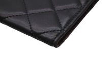 Load image into Gallery viewer, CHANEL シャネル パスポートケース 14番台 ココマーク ラムスキン ブラック シルバー金具 内側下部切れあり 良品 中古 61932