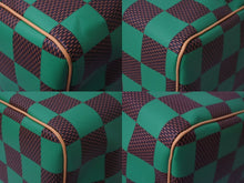 画像をギャラリービューアに読み込む, 未使用 LOUIS VUITTON ルイヴィトン 新作 スピーディバンドリエール 40 ヴェール グリーン ブラウン ダミエポップ レザー N40579 中古 61933