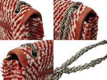 Load image into Gallery viewer, CHANEL シャネル ショルダーバッグ ツイード チェーン ショルダーバッグ 6番台 レッド ホワイト ココマーク ロゴ 良品 中古 61934