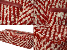Load image into Gallery viewer, CHANEL シャネル ショルダーバッグ ツイード チェーン ショルダーバッグ 6番台 レッド ホワイト ココマーク ロゴ 良品 中古 61934