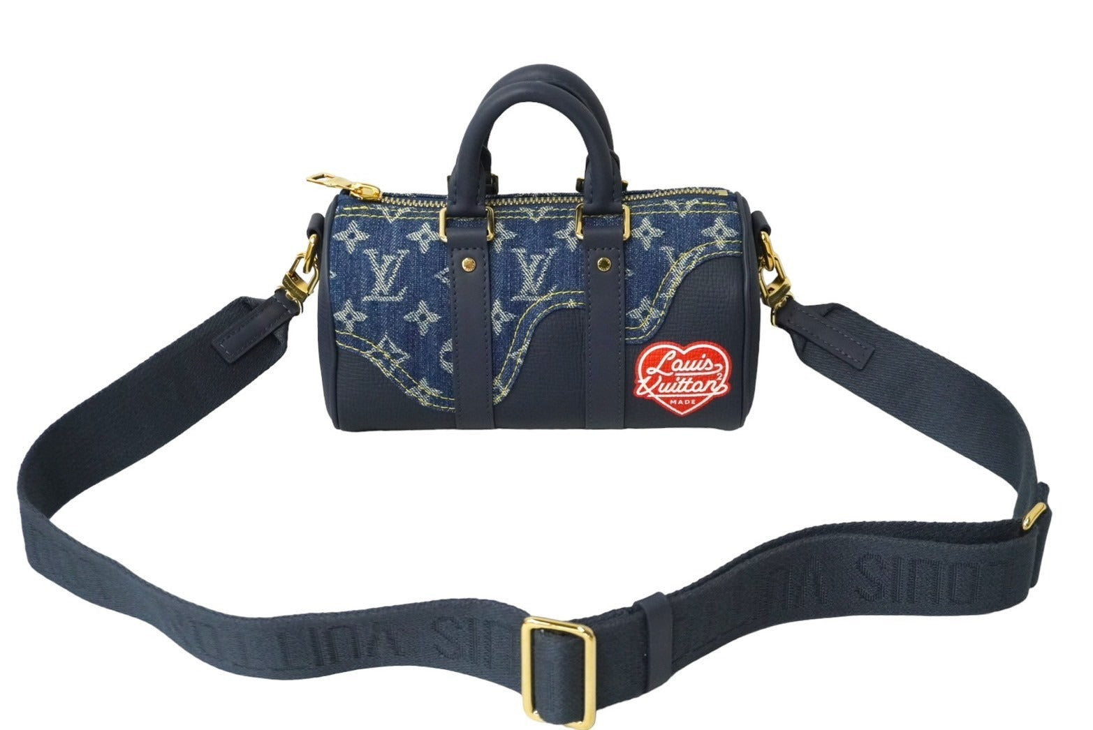 極美品 LOUIS VUITTON ルイ ヴィトン × NIGO コラボ キーポルXS ハンドバッグ ストラップ付 M81011 モノグラム ドリップ  中古 61942 – Casanova Vintage