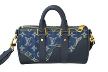 画像をギャラリービューアに読み込む, 極美品 LOUIS VUITTON ルイ ヴィトン × NIGO コラボ キーポルXS ハンドバッグ ストラップ付 M81011 モノグラム ドリップ 中古 61942