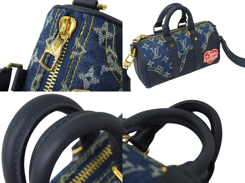 極美品 LOUIS VUITTON ルイ ヴィトン × NIGO コラボ キーポルXS ハンドバッグ ストラップ付 M81011 モノグラム ドリップ  中古 61942 – Casanova Vintage