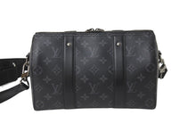 画像をギャラリービューアに読み込む, 極美品 LOUIS VUITTON ルイ ヴィトン シティ キーポル ショルダーバッグ M45936 モノグラム エクリプス キャンバス 中古 61944