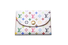 画像をギャラリービューアに読み込む, LOUIS VUITTON ルイヴィトン アンヴェロップカルト ドゥ ヴィジット カードケース モノグラム マルチカラー M66557 美品 中古 61965