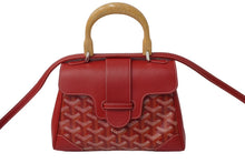 Load image into Gallery viewer, 極美品 GOYARD ゴヤール サイゴン ミニ ソフトバッグ 2WAY ハンドバッグ ヘリンボーン ショルダーストラップ付き レッド 中古 61974